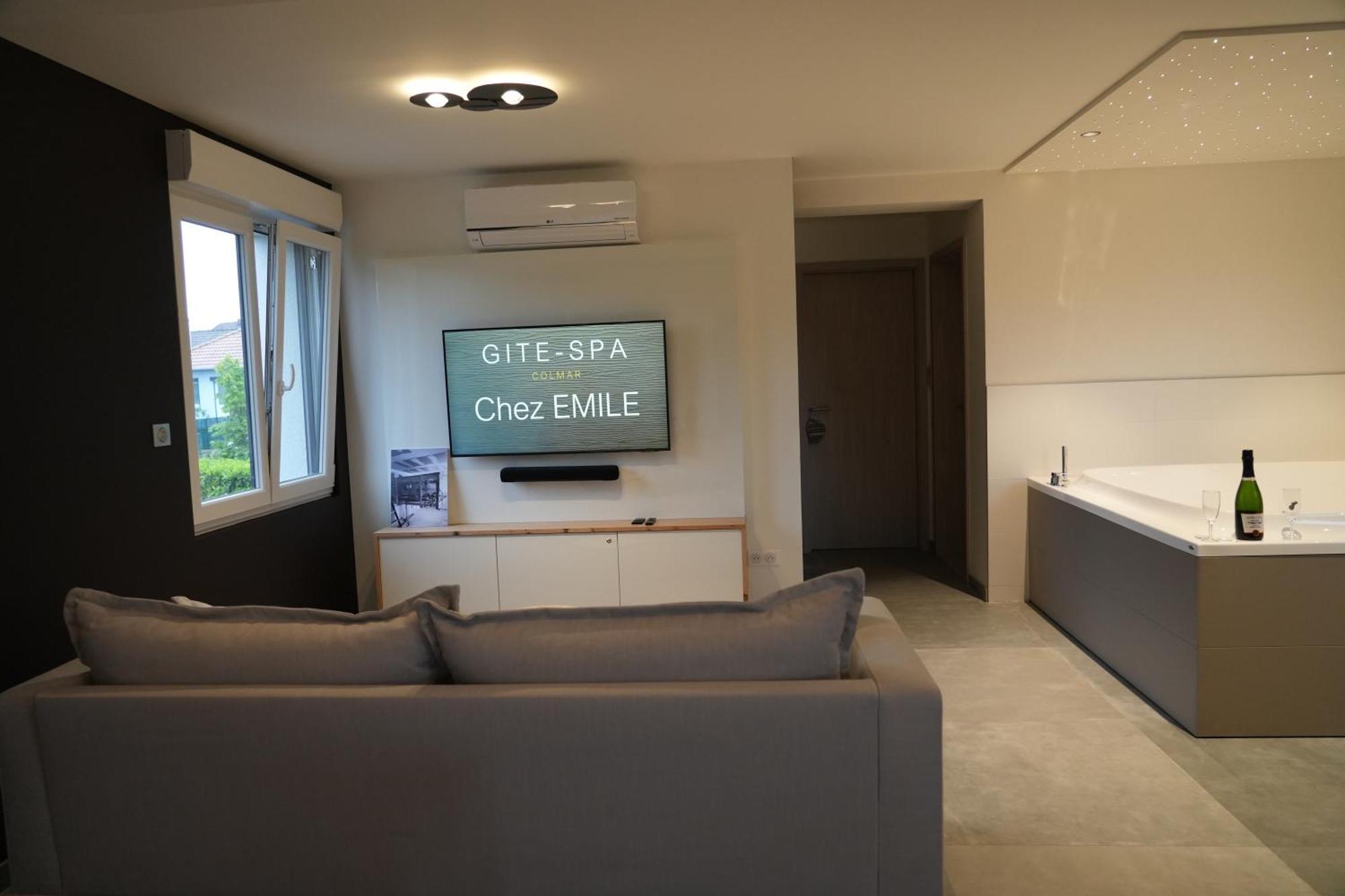 Gite Spa L'Atelier Emile - Spa Privatif - 5 Min Colmar Sainte-Croix-en-Plaine Værelse billede