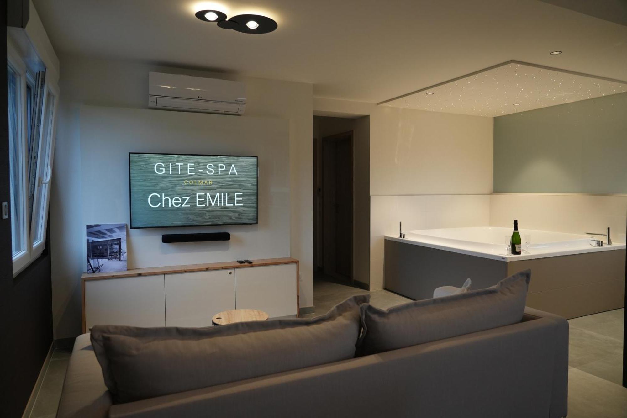 Gite Spa L'Atelier Emile - Spa Privatif - 5 Min Colmar Sainte-Croix-en-Plaine Værelse billede