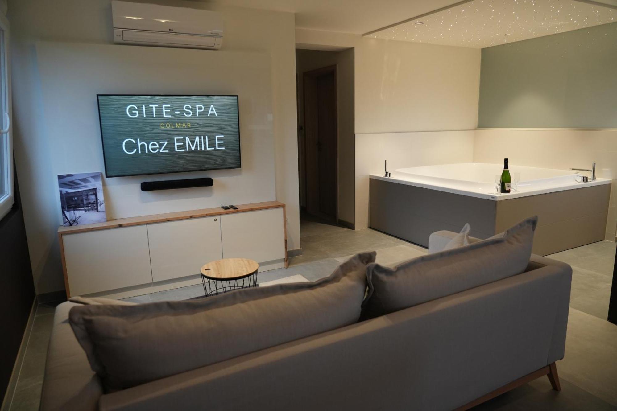 Gite Spa L'Atelier Emile - Spa Privatif - 5 Min Colmar Sainte-Croix-en-Plaine Værelse billede