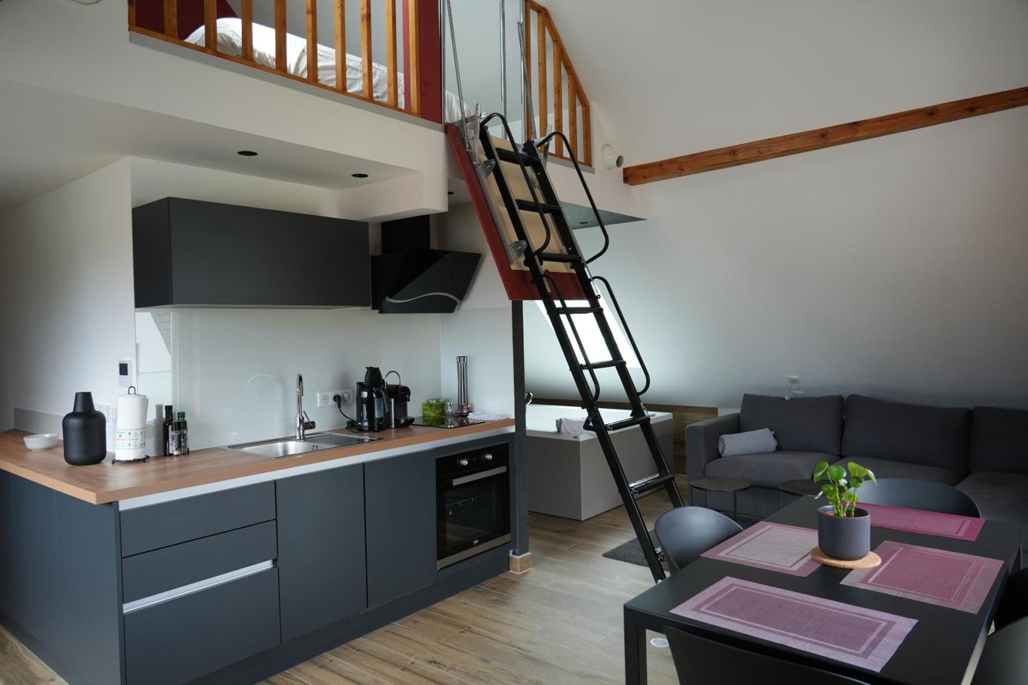 Gite Spa L'Atelier Emile - Spa Privatif - 5 Min Colmar Sainte-Croix-en-Plaine Værelse billede